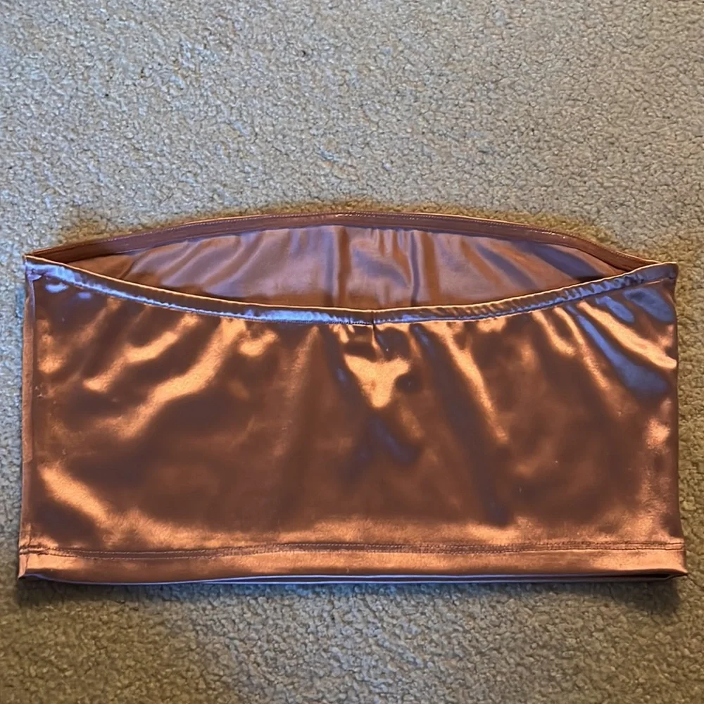 Pink Shiny Tube Top - Picture 3 of 5